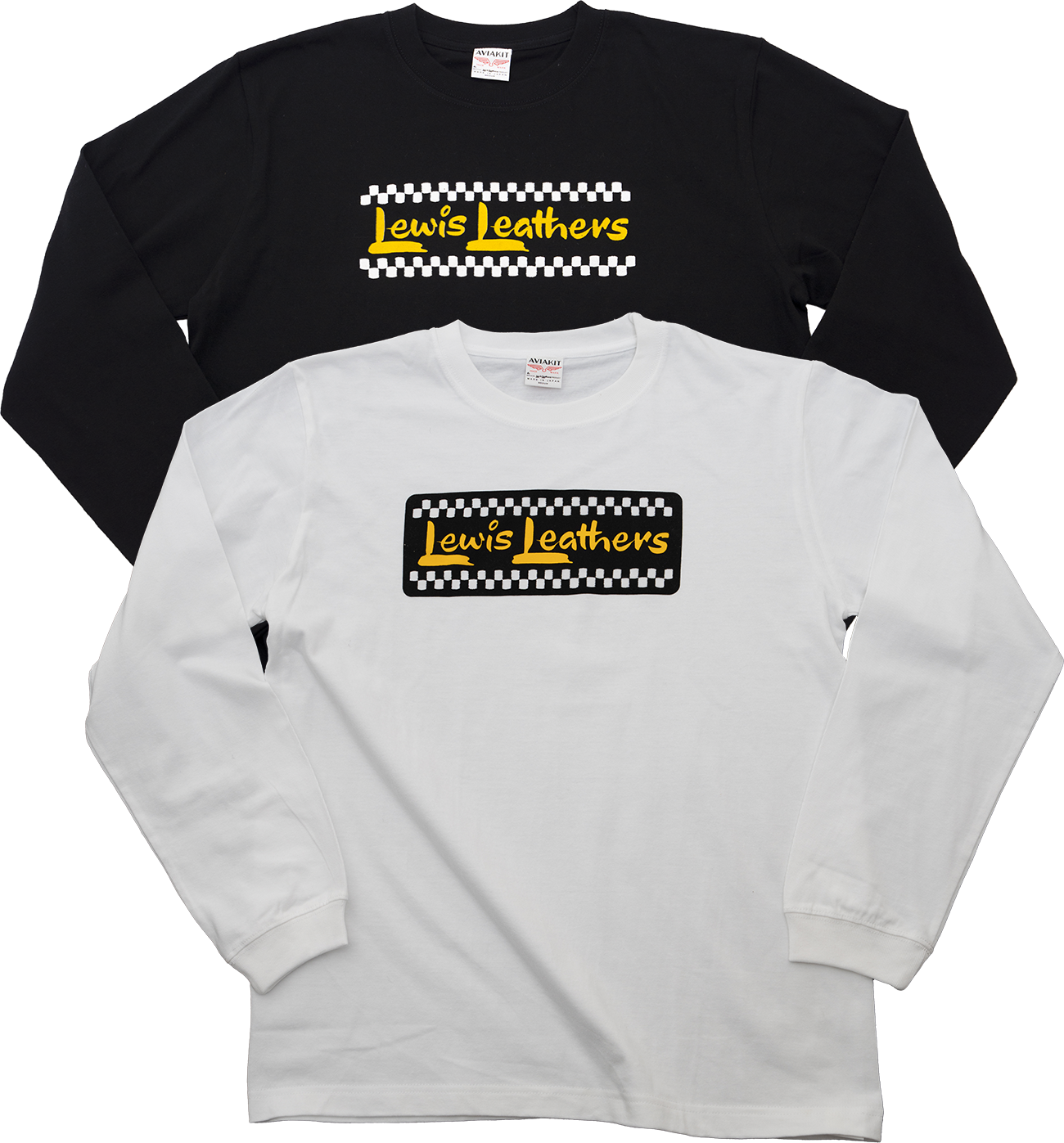 RIB LONG SLEEVE TEE   CHECKER LOGO