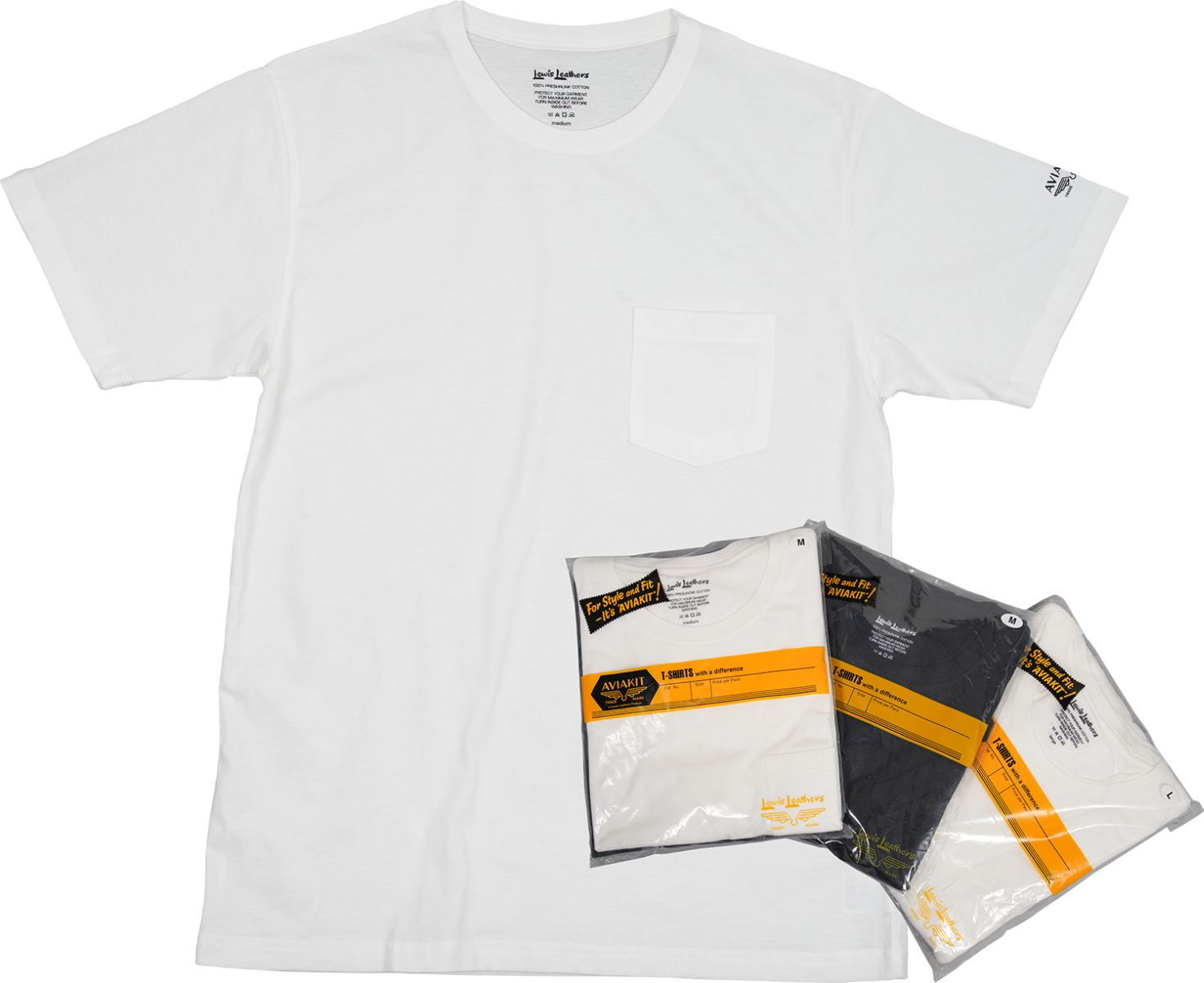 Plain pocket T-shirts twin pack