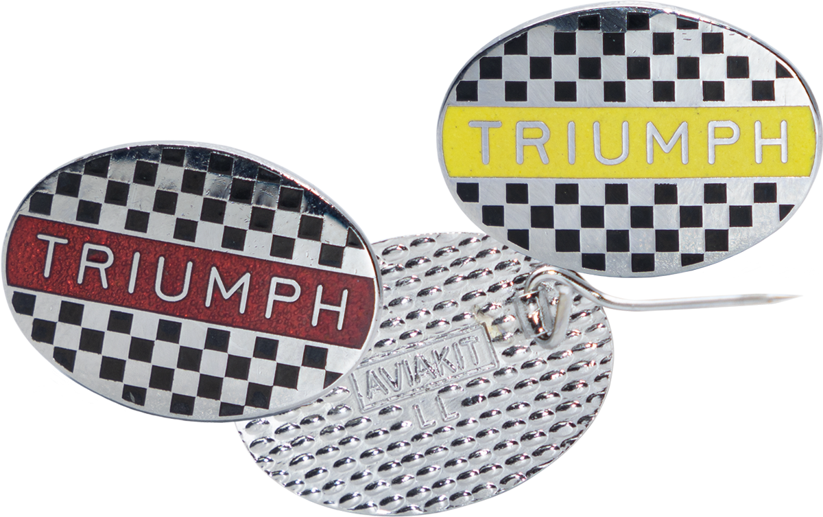 Triumph Check Oval Badge 74-75