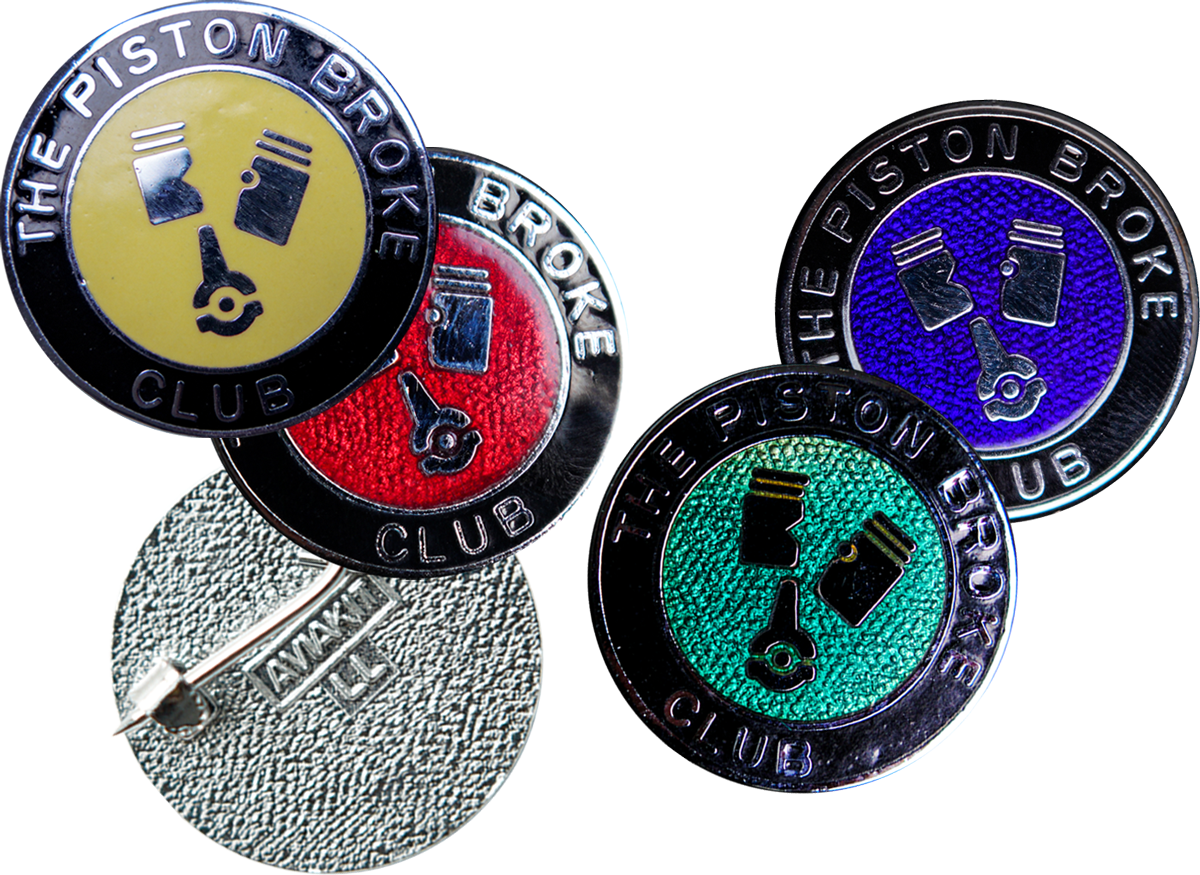 The Piston Broke Club Badge 41-43