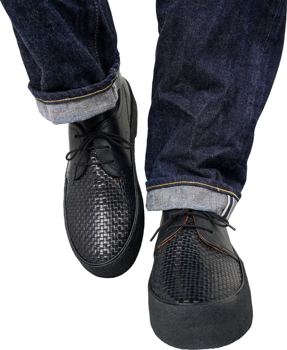 Leather Basket Weave Derby's by Original Playboy